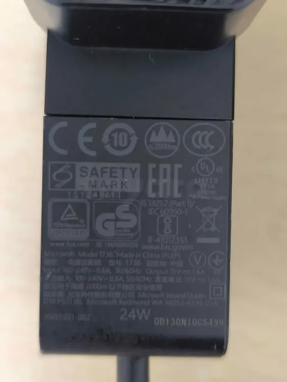 Chargeur Microsoft surface