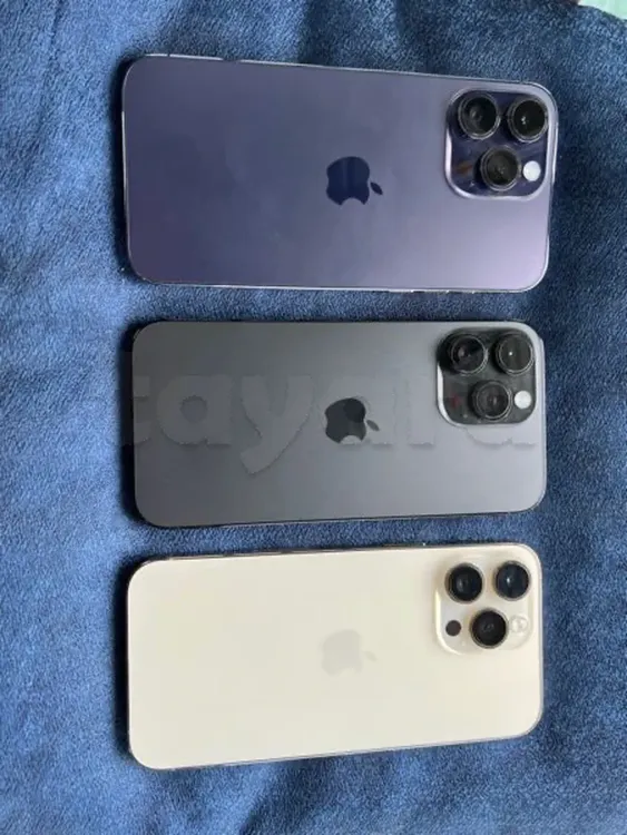 iPhone 14 Pro max 128G/ 256G violet état neuf aucun défaut tt en marche avec son câble facture et garantie batterie 88% prix 1950
128g batt85  tel 20172643