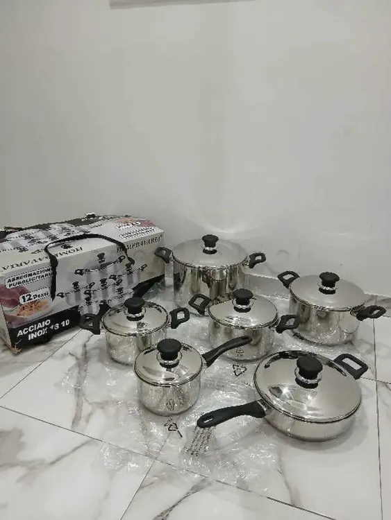 Des Casseroles 12 Pièces importé Inox 18/10 nouveau