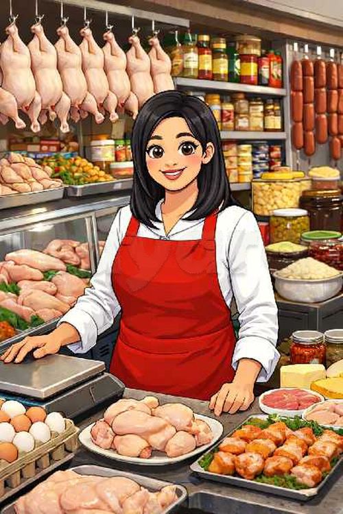 مدجنة تبحث عن  بائعة دواجن و مواد غذائية