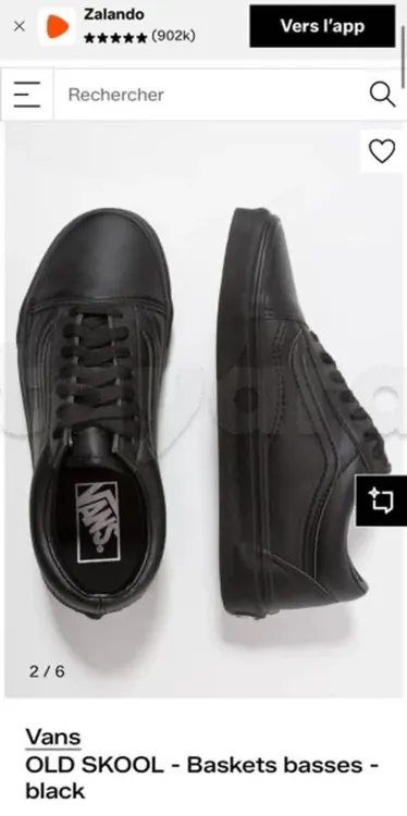 basket vans en cuir