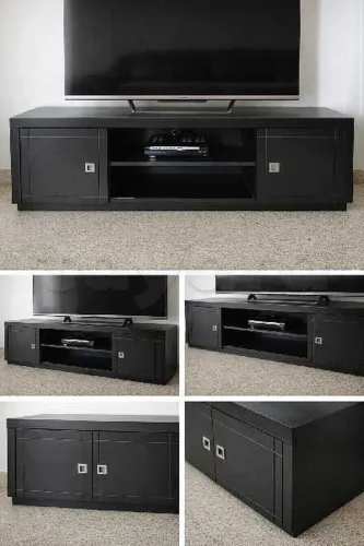 Meuble TV moderne noir – Excellent état – Design élégant