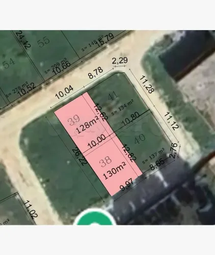 Vente de divers lots de diveses surfaces dans lotissement titré