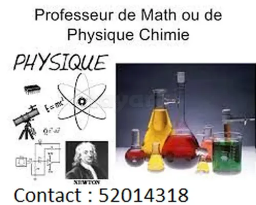 Professeur de sciences physiques et Mathématiques