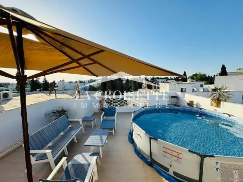 Appartement s3 meublé avec piscine à louer à La Marsa ZAL0490