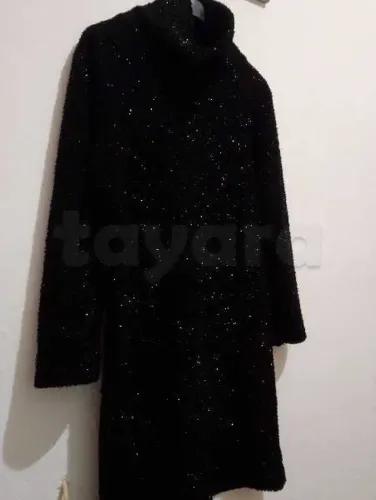 Robe Soirée noir courte Maille Scintillante