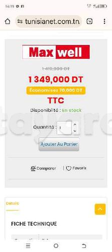 cuisinière maxwell 5feux neuve