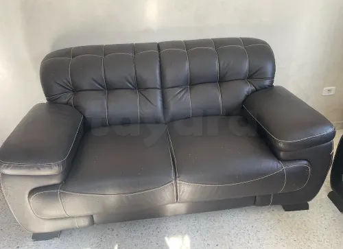 🛋️ Salon en semi-cuir à vendre