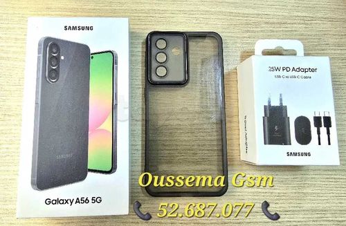 Samsung Galaxy A56 5G (8/256go)État Neuf importé Valider
Tél:52687077