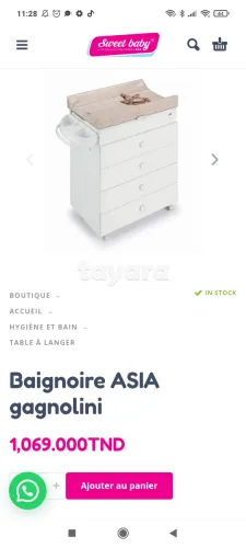 Commode CAM avec baignoire