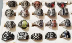 خواتم فضة مطبوعة 925 من خارج نقبل تبديل بقيمتهم تليفون و زيادة