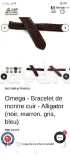 bracelet de montre alligator Omega