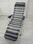 chaise longue pliable réglable cadre aluminium importé