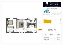 À vendre – Appartement S+1 au 1 er étage avec terrasse à Kélibia, à deux pas de la plage