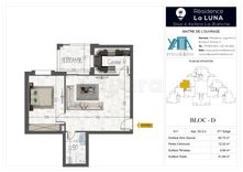 A vendre – Appartement S+1 au 2 éme étage avec terrasse à Kélibia, à deux pas de la plage