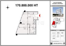 A vendre un bureau de 48,8 m²au 4 ème étage