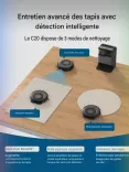 eufy Omni C20, aspirateur robot avec serpillère, station tout-en-un, aspiration puissante de 7 000 Pa, ultra-mince, vidage automatique, lavage et séchage pour un nettoyage mains libres, levage de la serpillère et détection des tapis