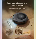 eufy Omni C20, aspirateur robot avec serpillère, station tout-en-un, aspiration puissante de 7 000 Pa, ultra-mince, vidage automatique, lavage et séchage pour un nettoyage mains libres, levage de la serpillère et détection des tapis