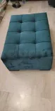 pouf en velours en vert