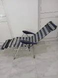 chaise longue pliable réglable cadre aluminium importé