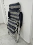 chaise longue pliable réglable cadre aluminium importé