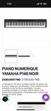 PIANO NUMERIQUE YAMAHA P145 AVEC ACCESOIRES (d'occasion comme neuf)