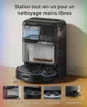 eufy Omni C20, aspirateur robot avec serpillère, station tout-en-un, aspiration puissante de 7 000 Pa, ultra-mince, vidage automatique, lavage et séchage pour un nettoyage mains libres, levage de la serpillère et détection des tapis