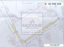 Terrain à vendre 3393 m² rectangulaire à route Manzel Chaker km 3.5, à gauche